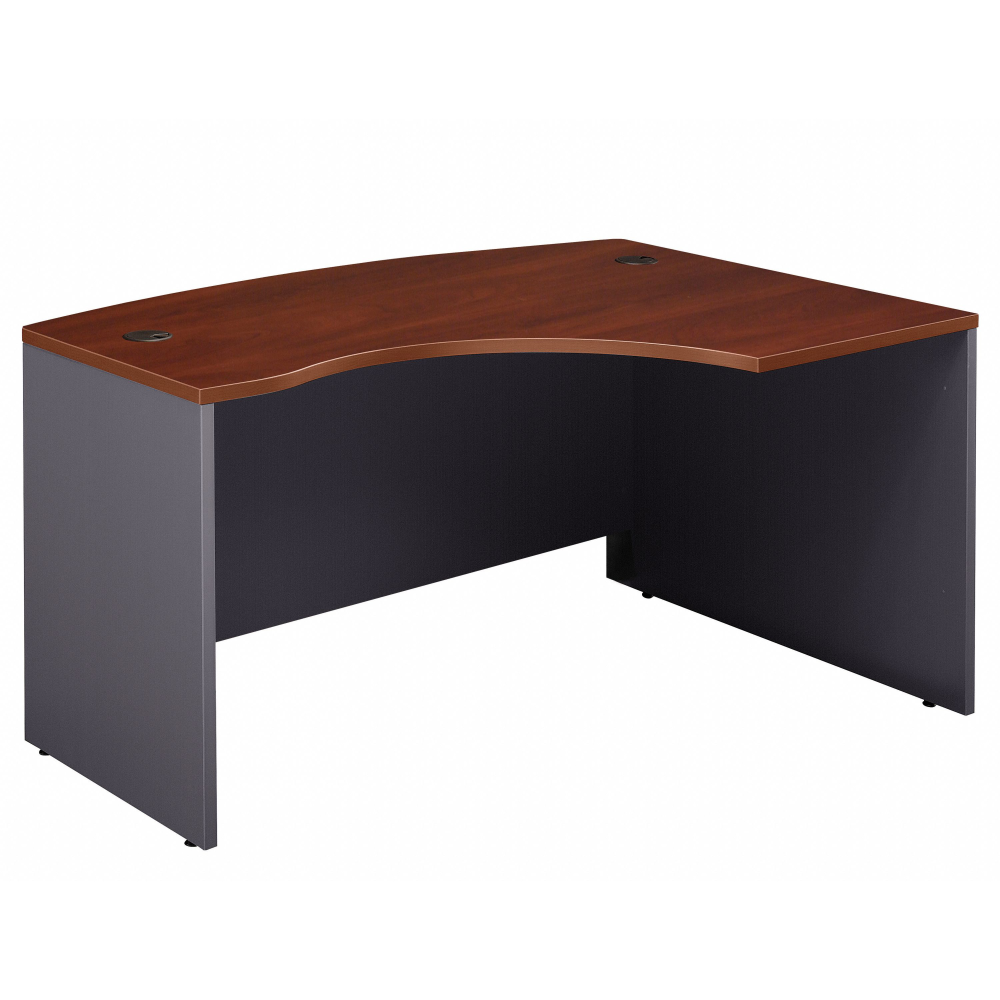 Shop Bush Business Furniture Series C 60W x 43D Right Handed L Bow Desk, Image 01, WC24422, #color_hansen cherry/graphite gray
