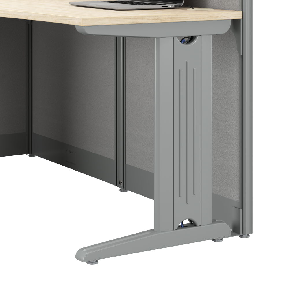 Shop Bush Business Furniture Office in an Hour 65-inch L Shaped Cubicle Desk, Image 05, WC36594-03K, #color_natural elm