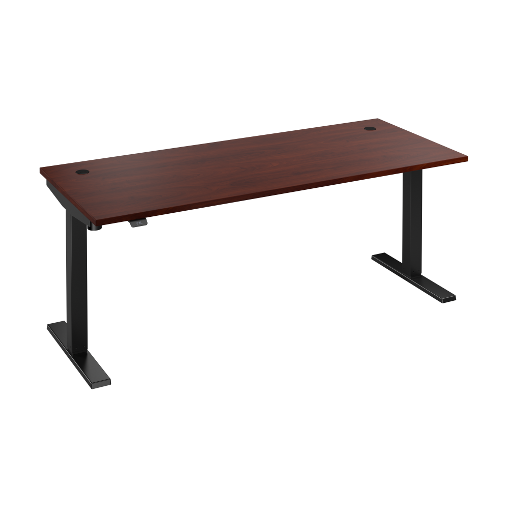 Shop Bush Business Furniture Move 40 Series 72W x 30D Electric Height Adjustable Standing Desk, Image 01, M4S7230HCBK, #color_hansen cherry/black powder coat