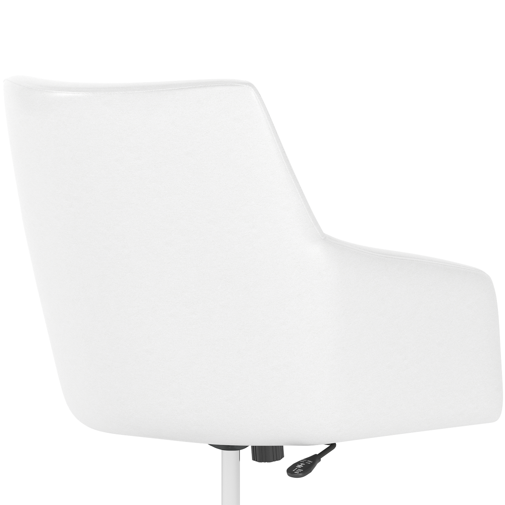 Shop Bush Business Furniture London Mid Back Leather Box Chair, Image 06, CH2401WHL-03, #color_white leather