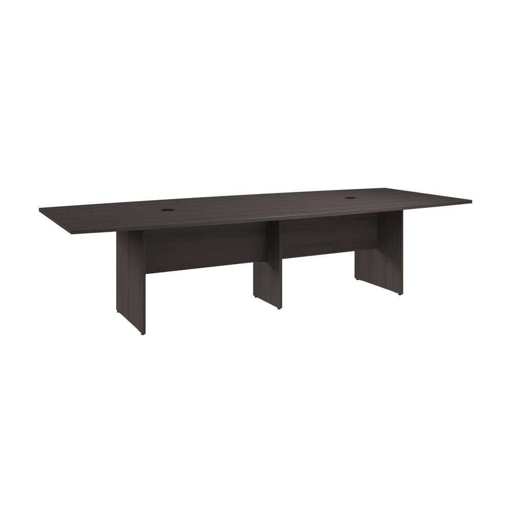 Shop Bush Business Furniture 120-inch Office Conference Table with Wood Base, Image 01, 99TB12048SGK, #color_storm gray