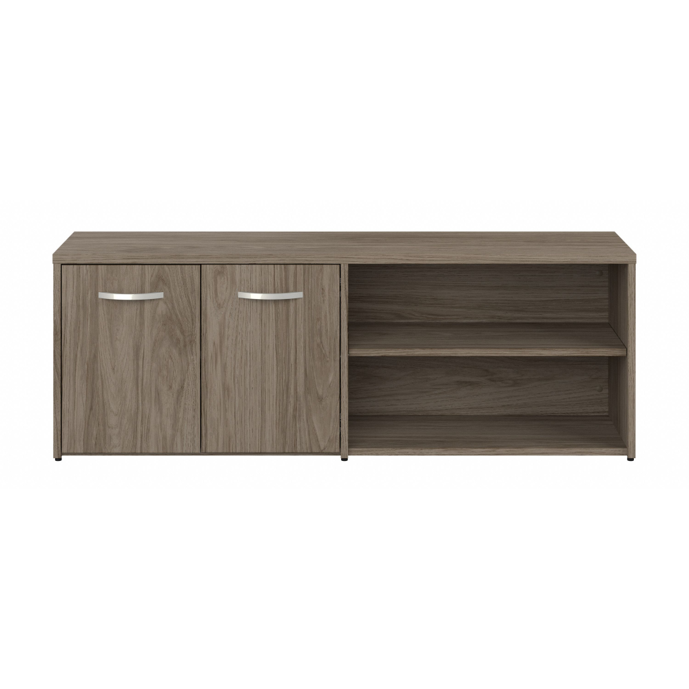 Shop Bush Business Furniture Studio C Low Storage Cabinet with Doors and Shelves, Image 03, SCS160MH, #color_modern hickory