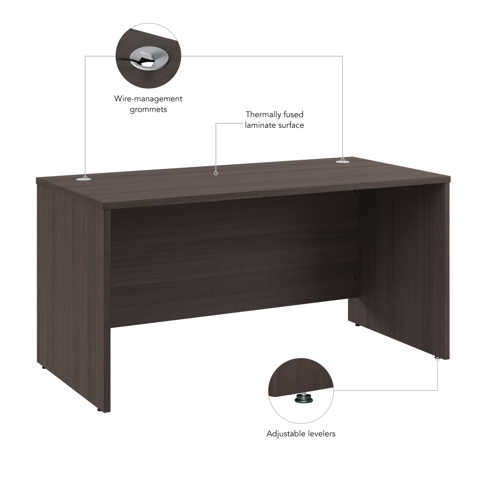 Shop Bush Business Furniture Arrive 60W x 30D Office Desk, Image 07, ARD260SG-Z, #color_storm gray