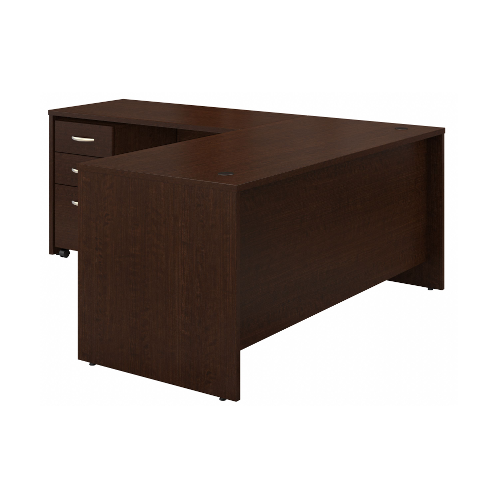 Shop Bush Business Furniture Series C 66W L Shaped Desk with 48W Return and Mobile File Cabinet, Image 03, SRC083MRSU, #color_mocha cherry