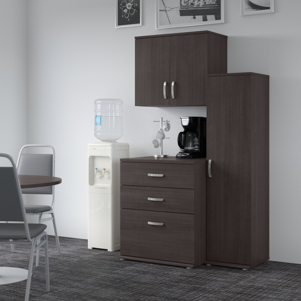 Shop Bush Business Furniture Universal 44W 3 Piece Modular Storage Set with Floor and Wall Cabinets, Image 02, UNS005SG, #color_storm gray