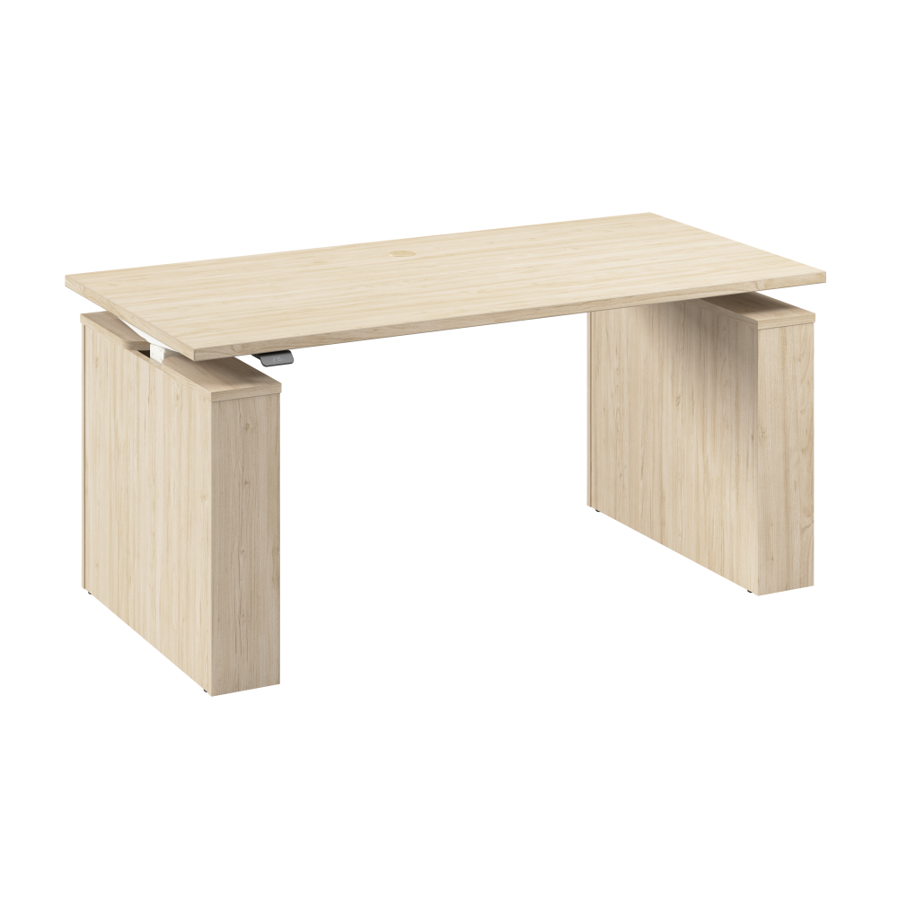 Shop Bush Business Furniture Stratus 60W x 30D Electric Height Adjustable Standing Desk, Image 01, SUT001NE, #color_natural elm