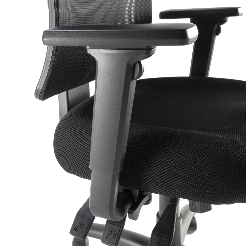 Shop Bush Business Furniture Custom Comfort High Back Multifunction Mesh Executive Office Chair, Image 04, CH1303BLF-03, #color_black nylon mesh