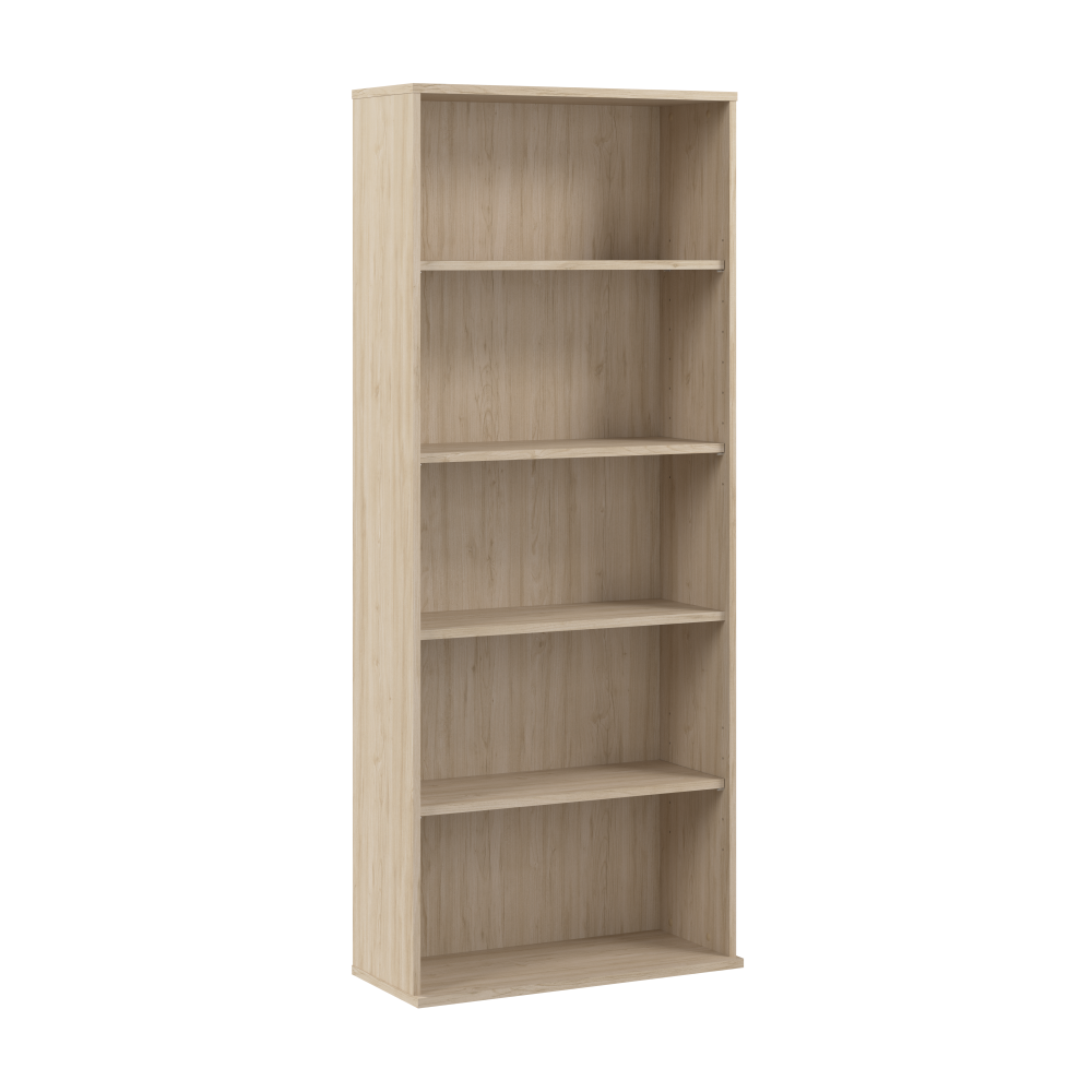 Shop Bush Business Furniture Hustle Tall 5 Shelf Bookcase, Image 01, HUB230NE, #color_natural elm