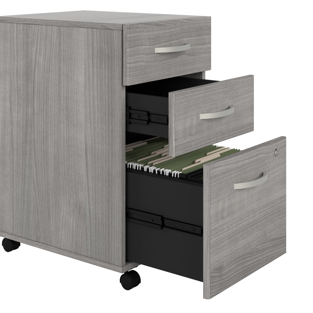 Shop Bush Business Furniture Studio C 60W x 30D Office Desk with Storage Return and Mobile File Cabinet, Image 03, STC042PGSU, #color_platinum gray