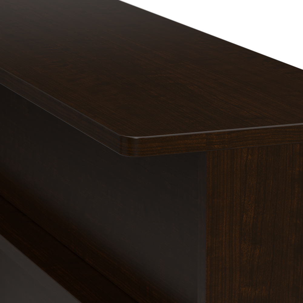 Shop Bush Business Furniture Arrive 60W x 72D L Shaped Reception Desk with Shelf, Image 06, ARV003MR, #color_mocha cherry