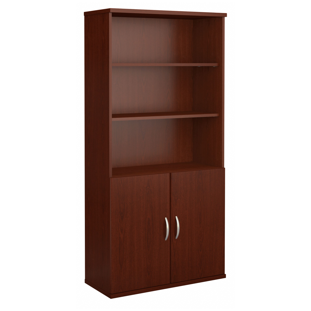 Shop Bush Business Furniture Series C 36W 5 Shelf Bookcase with Doors, Image 01, SRC103MA, #color_mahogany