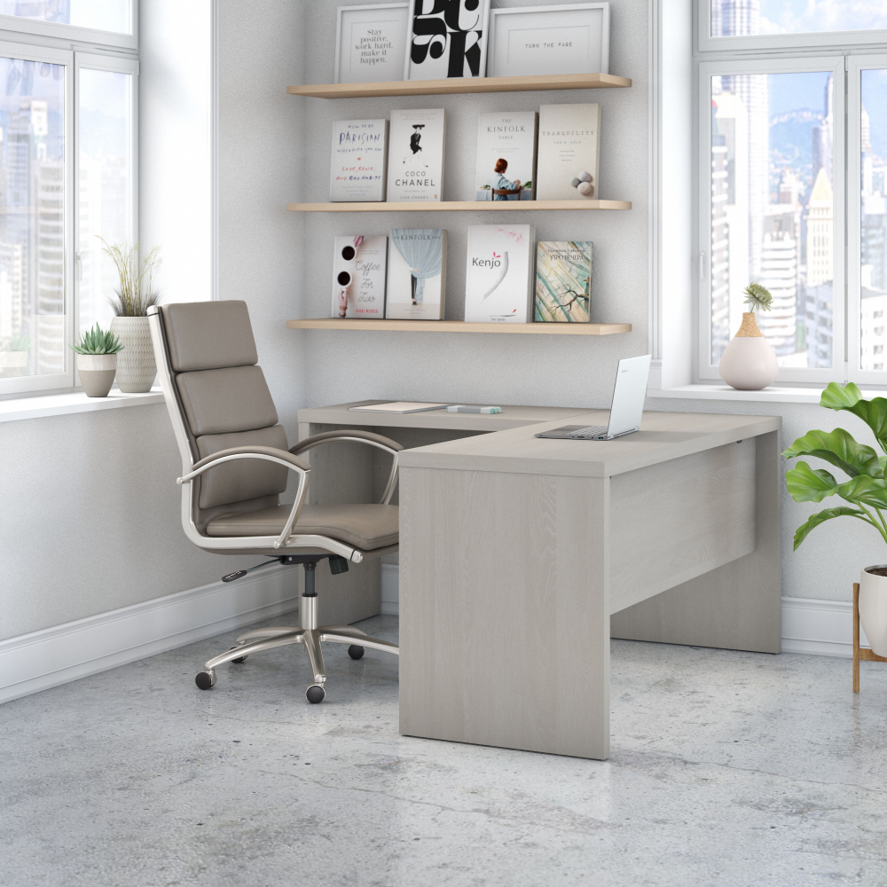 Shop Bush Business Furniture Echo L Shaped Desk, Image 02, ECH026GS, #color_gray sand
