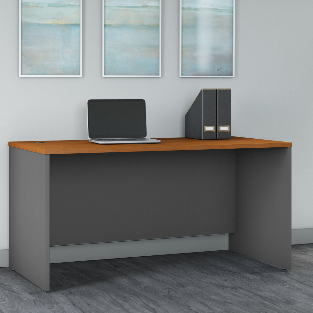 Shop Bush Business Furniture Series C 60W x 30D Office Desk, Image 02, WC72431, #color_natural cherry/graphite gray