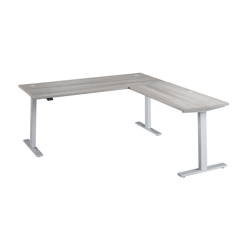 Shop Bush Business Furniture Move 60 Series 72W Height Adjustable L Shaped Standing Desk, Image 01, M6SL7278PGSK, #color_platinum gray/cool gray metallic