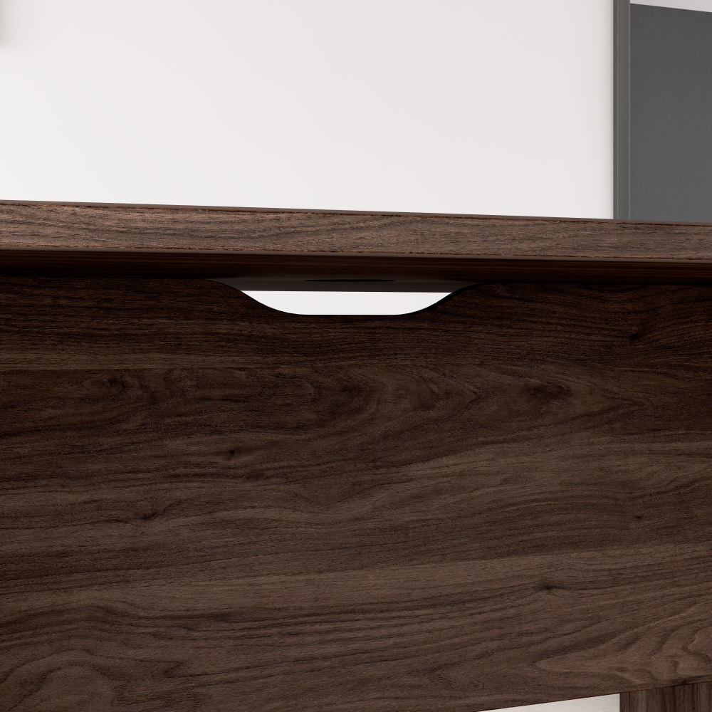 Shop Bush Business Furniture 120-inch Office Conference Table with Wood Base, Image 05, 99TB12048BWK, #color_black walnut