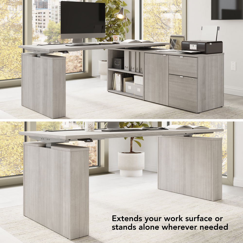 Shop Bush Business Furniture Stratus 30W Office Storage Cabinet with Drawers, Image 03, SUS130PG, #color_platinum gray