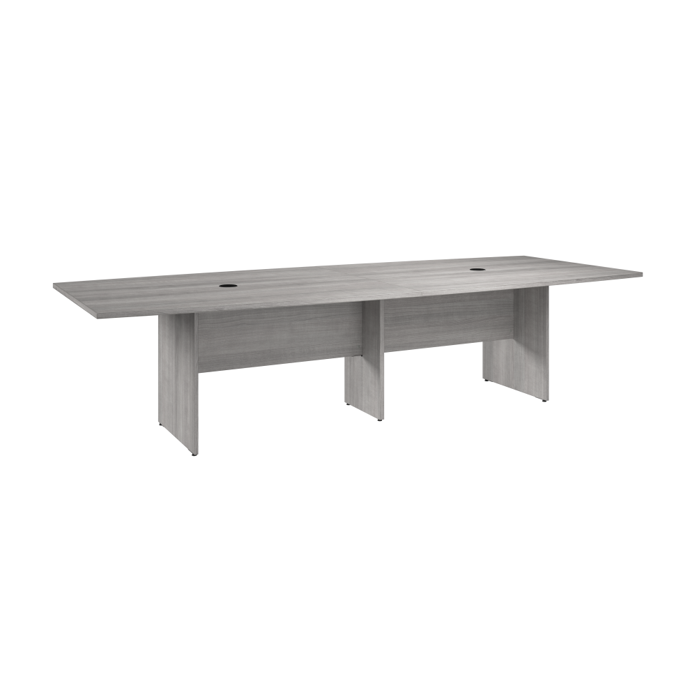 Shop Bush Business Furniture 120-inch Office Conference Table with Wood Base, Image 01, 99TB12048PGK, #color_platinum gray