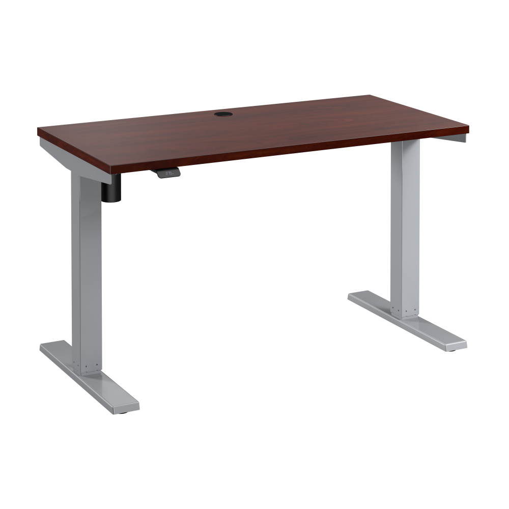 Shop Bush Business Furniture Move 40 Series 48W x 24D Electric Height Adjustable Standing Desk, Image 01, M4S4824HCSK, #color_hansen cherry/cool gray metallic