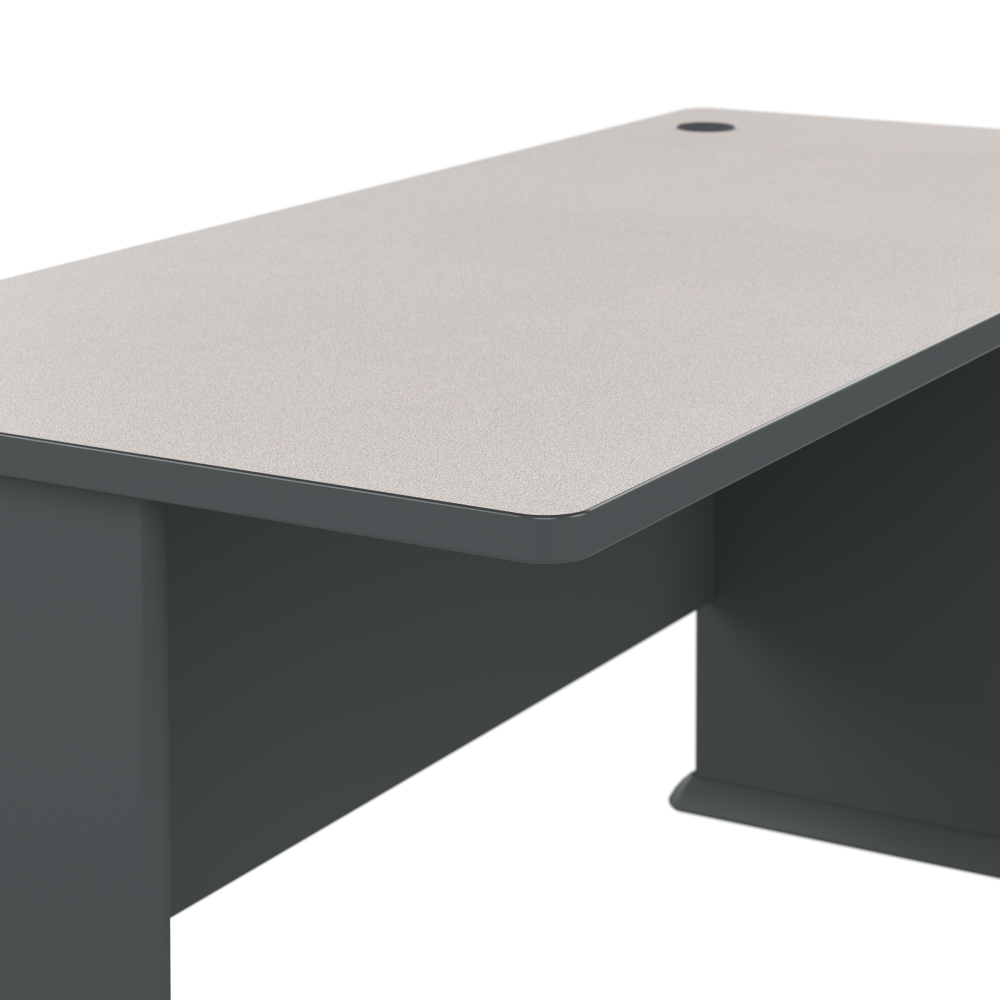 Shop Bush Business Furniture Series A 60W Desk, Image 05, WC8460A, #color_slate/white spectrum