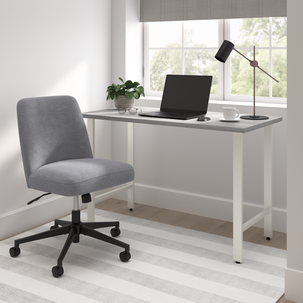 Shop Bush Furniture Hustle 48W x 24D Computer Desk and Chair Set, Image 02, HUS004PG, #color_platinum gray