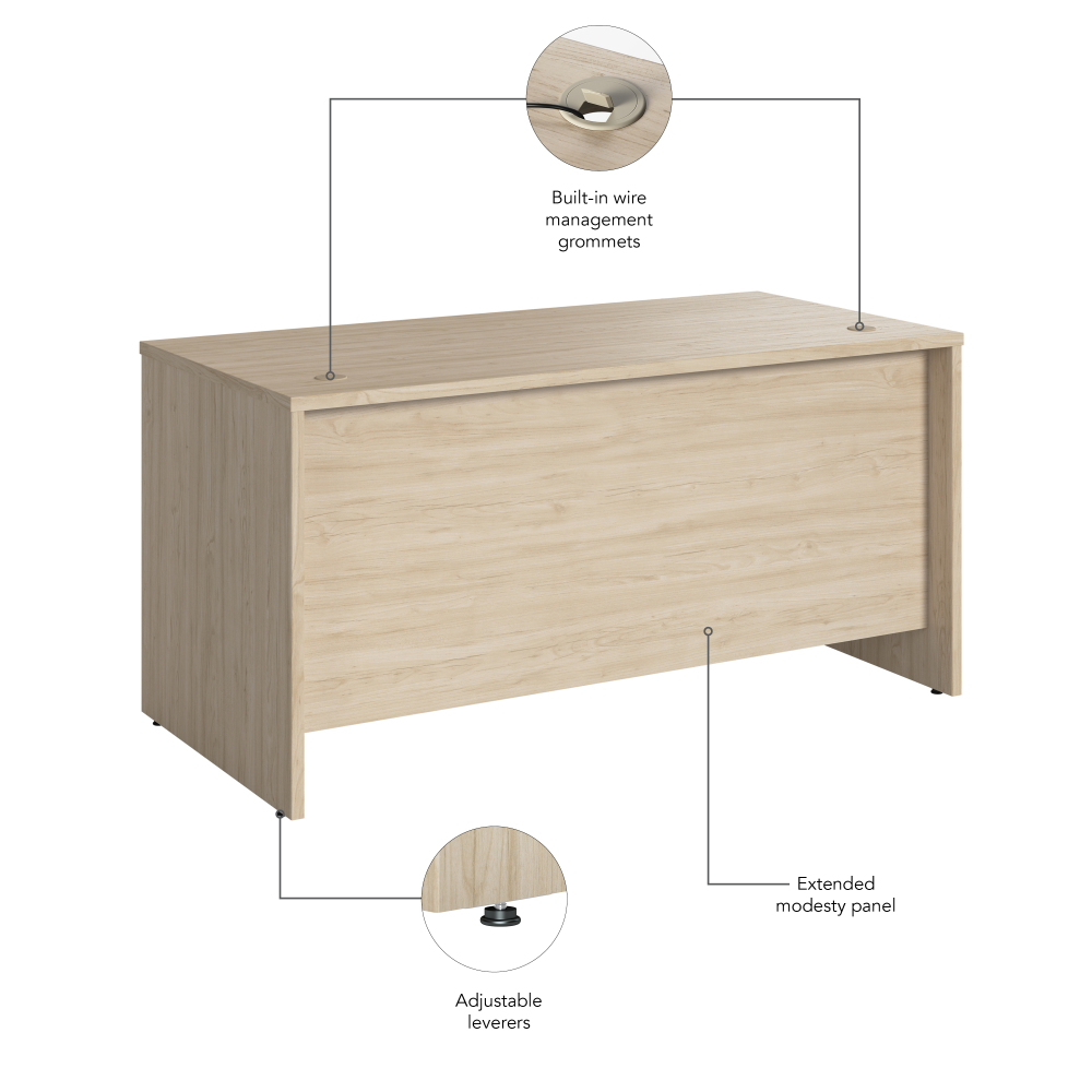 Shop Bush Business Furniture Studio C 60W x 30D Office Desk, Image 08, SCD260NE, #color_natural elm
