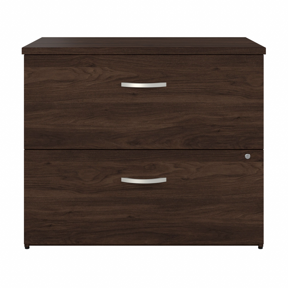 Shop Bush Business Furniture Hybrid 2 Drawer Lateral File Cabinet - Assembled, Image 03, HYF136BWSU-Z, #color_black walnut