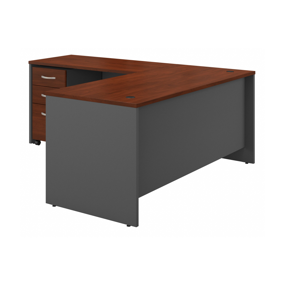 Shop Bush Business Furniture Series C 66W L Shaped Desk with 48W Return and Mobile File Cabinet, Image 03, SRC083HCSU, #color_hansen cherry/graphite gray