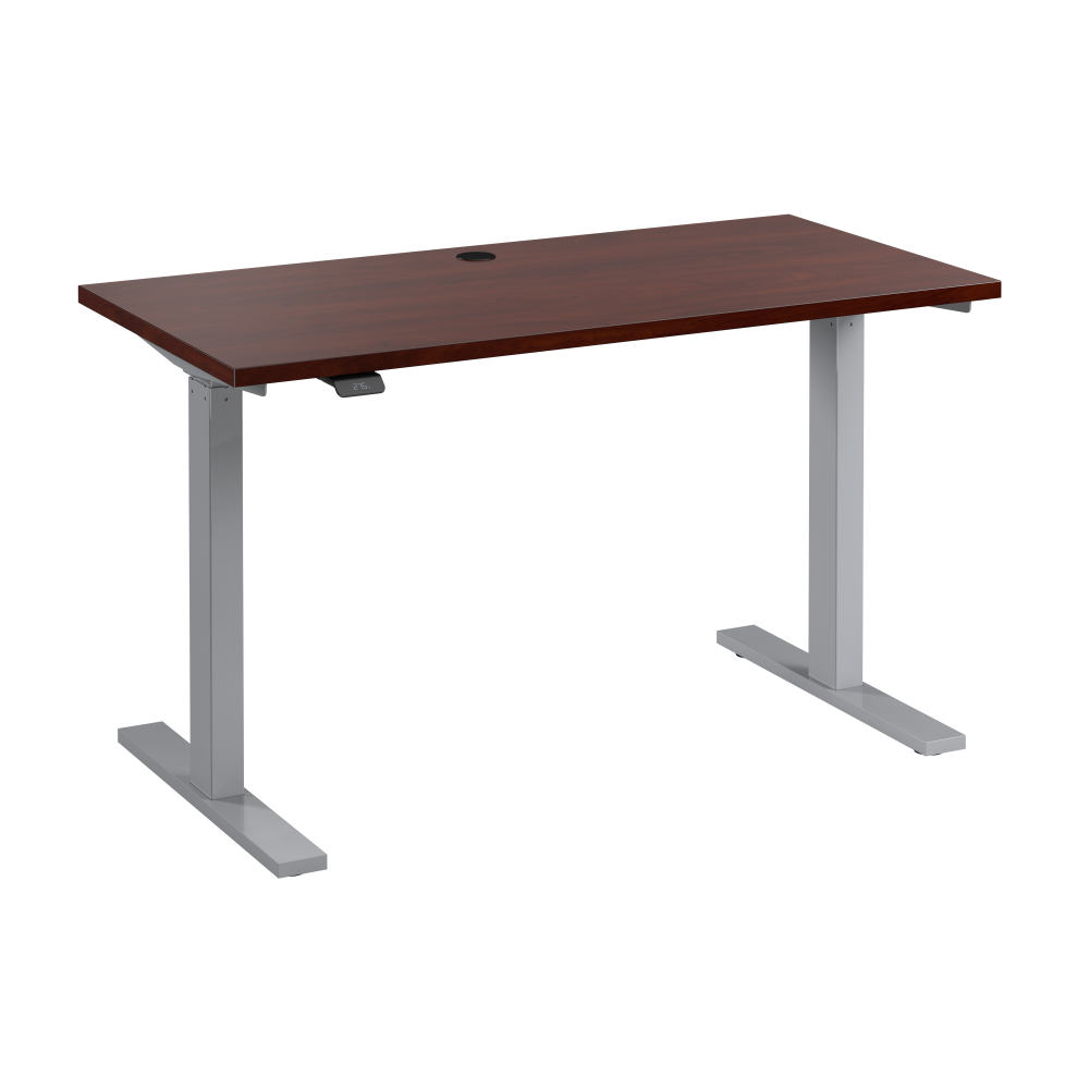 Shop Bush Business Furniture Move 60 Series 48W x 24D Electric Height Adjustable Standing Desk, Image 01, M6S4824HCSK, #color_hansen cherry/cool gray metallic