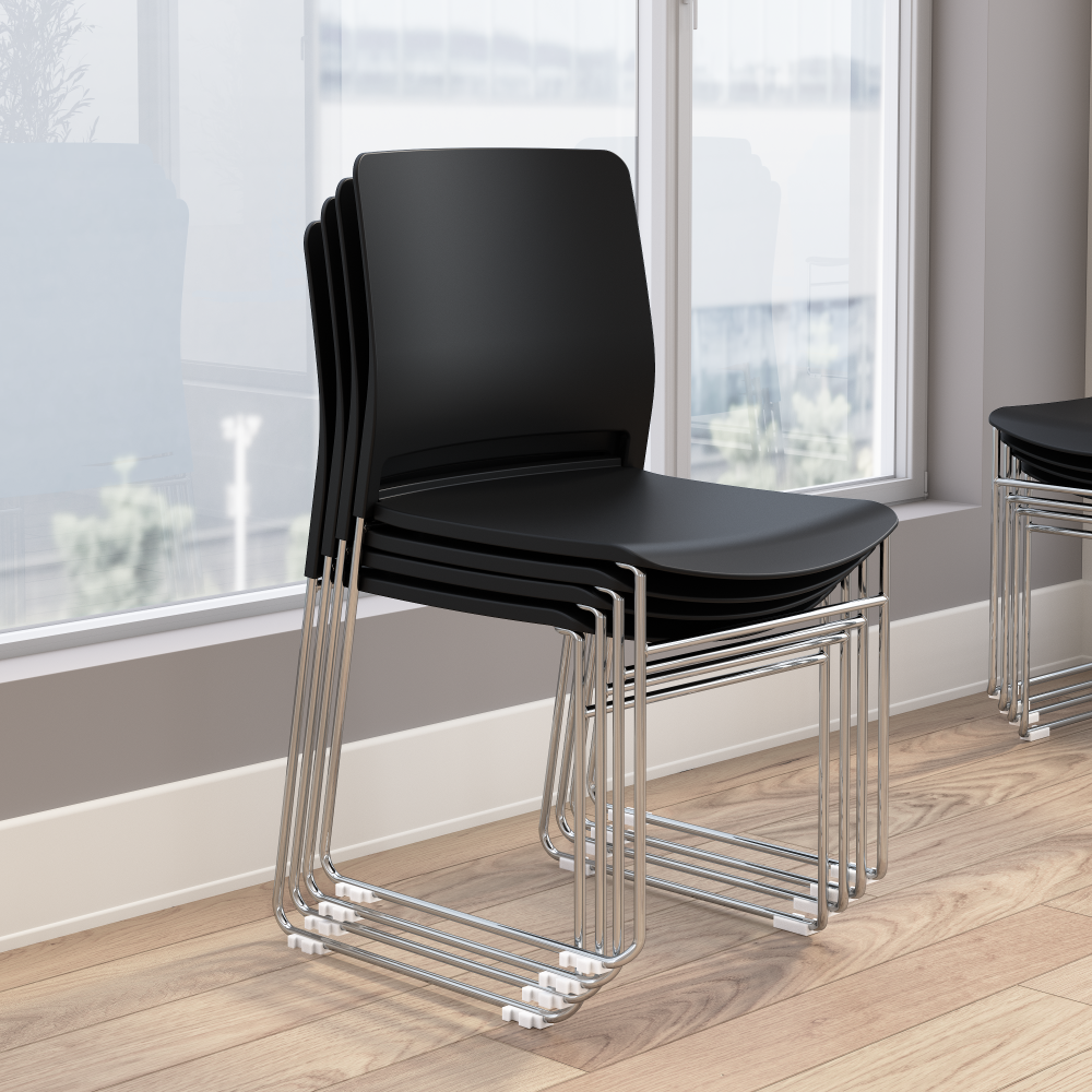 Shop Bush Business Furniture Envision Stackable Chairs - Set of 2, Image 05, CH4003BLP-03, #color_black