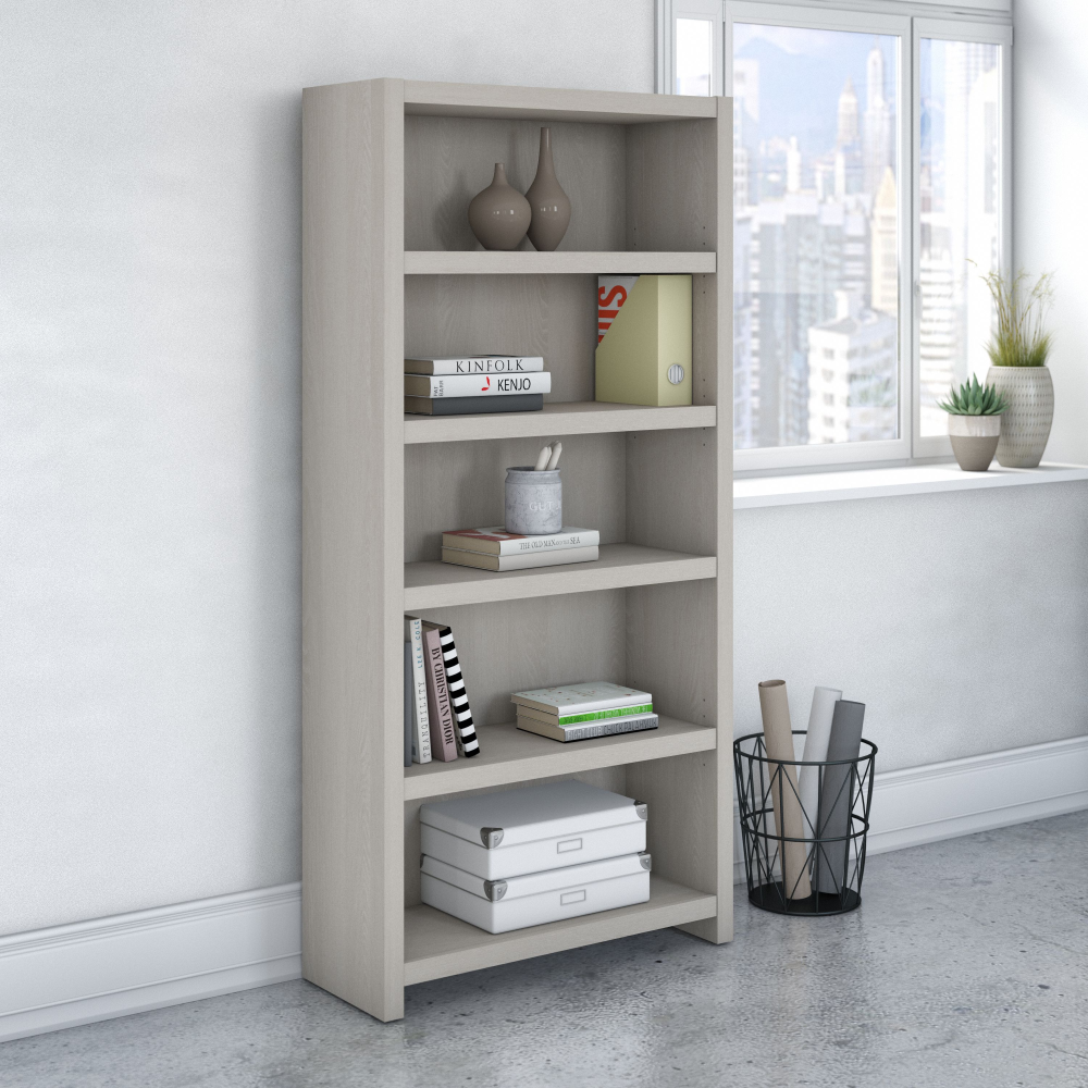 Shop Bush Business Furniture Echo 5 Shelf Bookcase, Image 02, KI60204-03, #color_gray sand