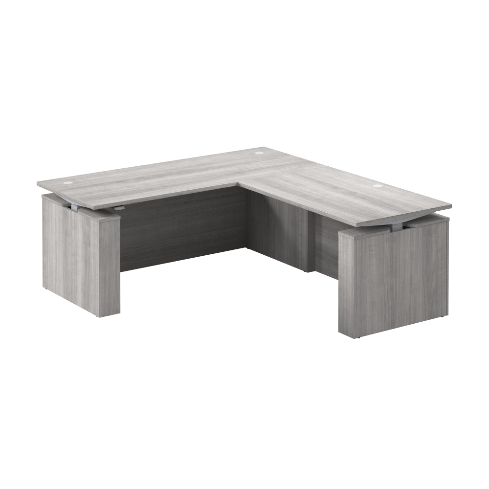 Shop Bush Business Furniture Stratus 72W x 78D Electric Height Adjustable L Shaped Standing Desk, Image 01, SUT014PG, #color_platinum gray