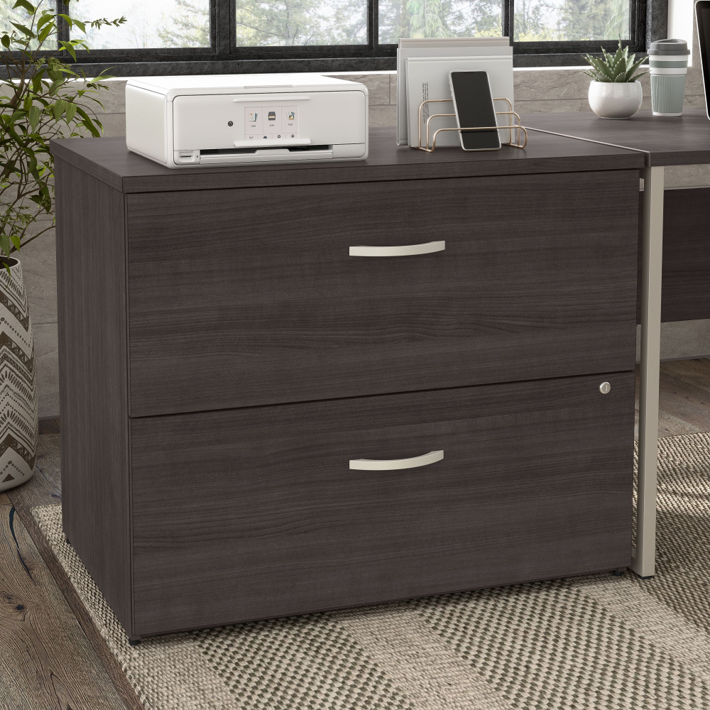 Shop Bush Business Furniture Hybrid 2 Drawer Lateral File Cabinet - Assembled, Image 02, HYF136SGSU-Z, #color_storm gray