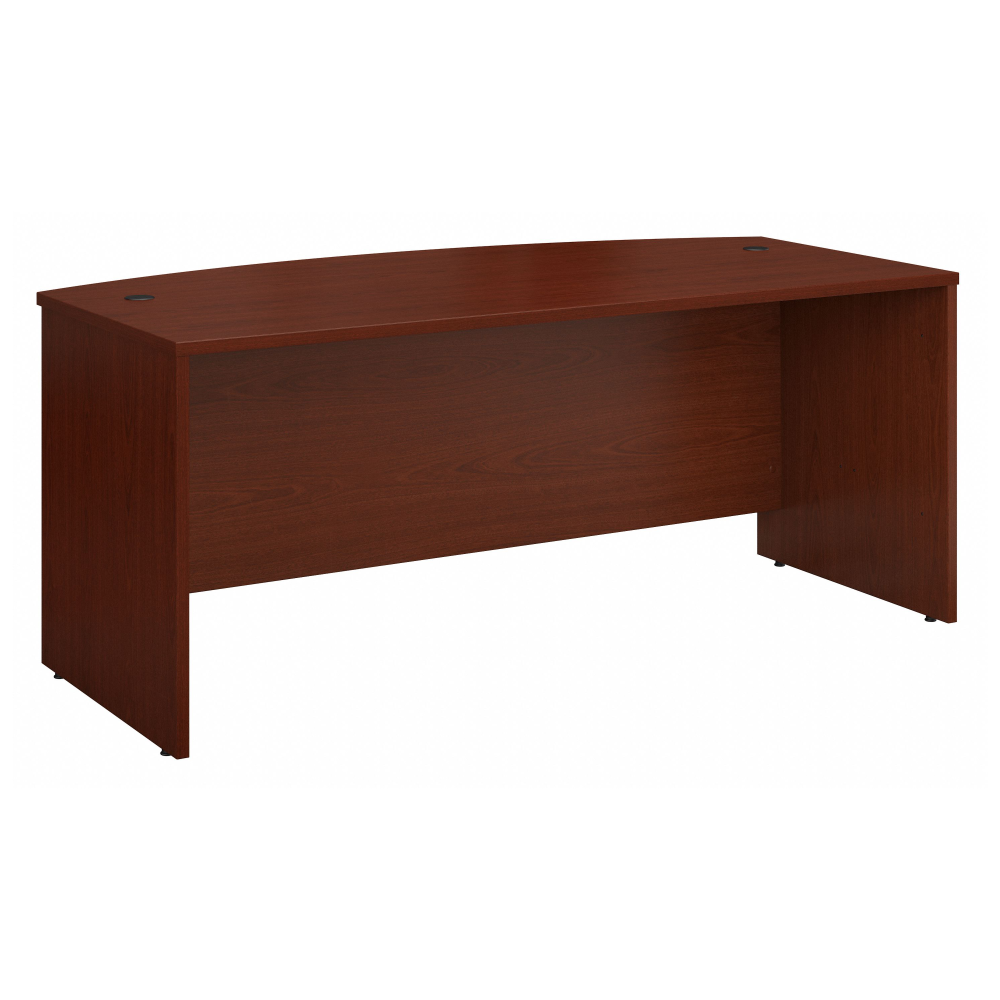 Shop Bush Business Furniture Series C 72W x 36D Bow Front Desk, Image 01, WC36746, #color_mahogany