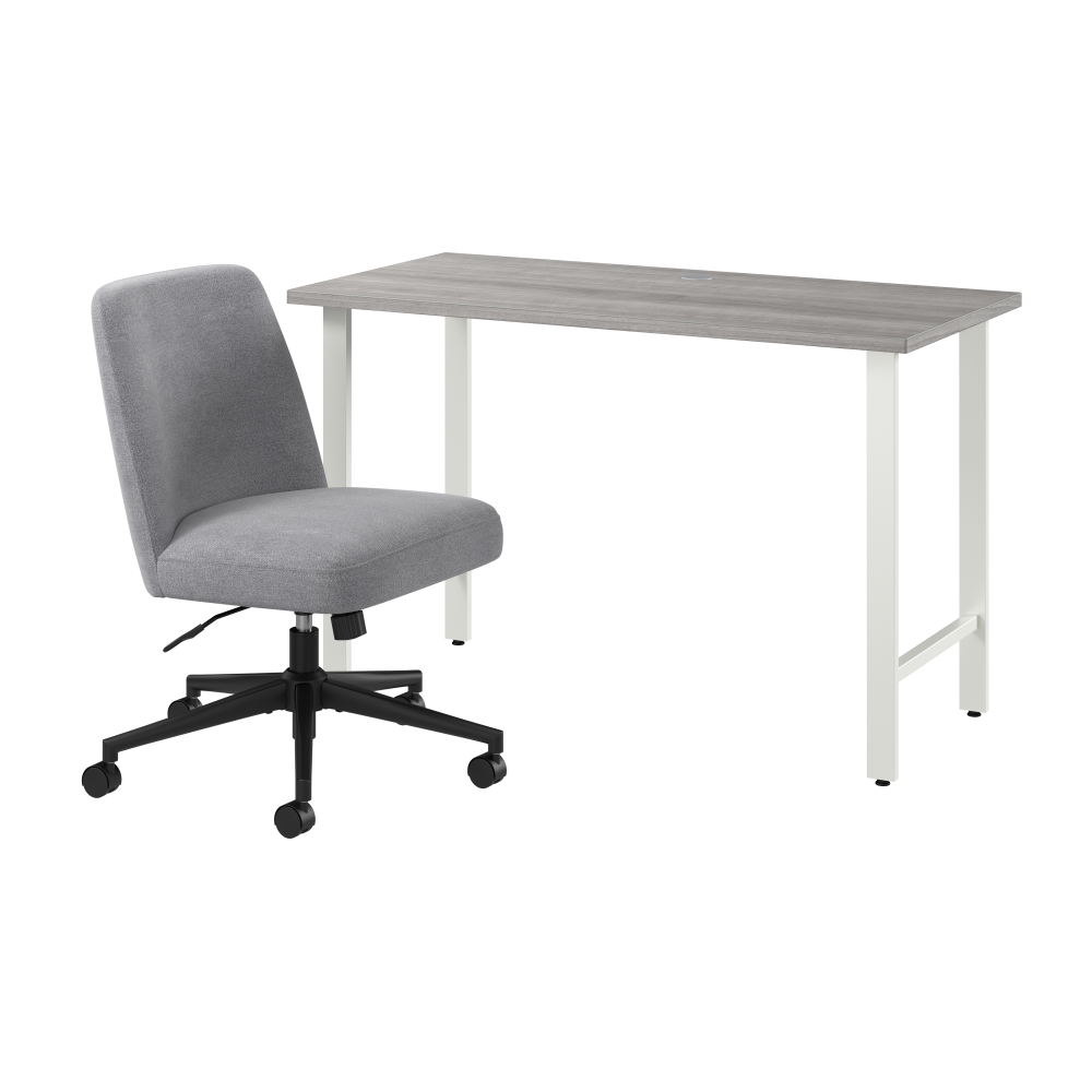 Shop Bush Furniture Hustle 48W x 24D Computer Desk and Chair Set, Image 01, HUS004PG, #color_platinum gray