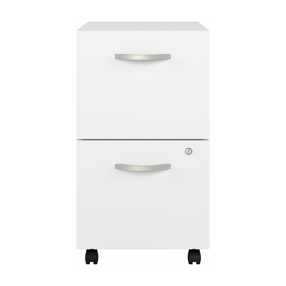 Shop Bush Business Furniture Easy Office 2 Drawer Mobile File Cabinet - Assembled, Image 03, EO108WHSU, #color_white