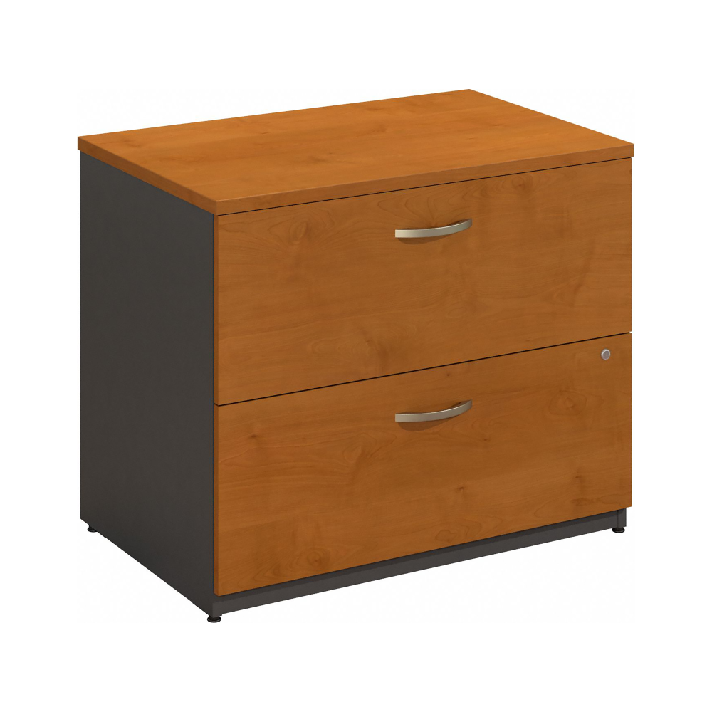 Shop Bush Business Furniture Series C Lateral File Cabinet, Image 01, WC72454CSU, #color_natural cherry/graphite gray