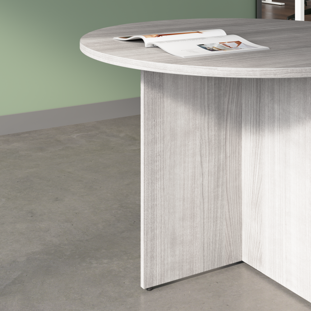 Shop Bush Business Furniture 42-inch Round Conference Table with Wood Base, Image 04, 99TB42RPG, #color_platinum gray