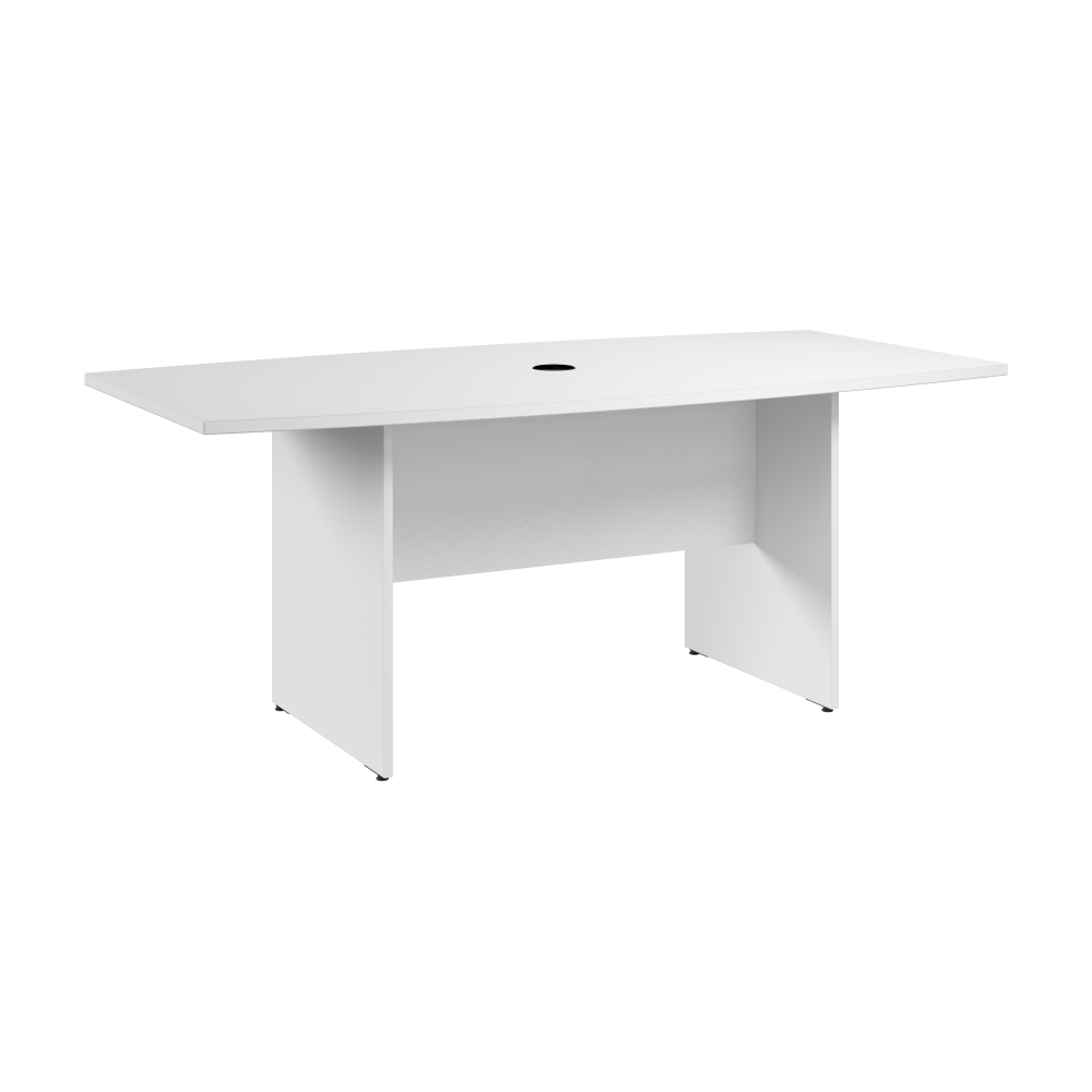 Shop Bush Business Furniture 72-inch Office Conference Table with Wood Base, Image 01, 99TB7236WH, #color_white