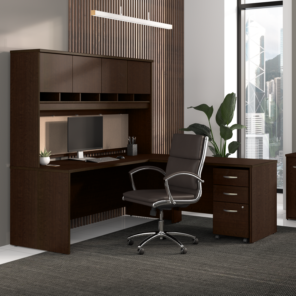 Shop Bush Business Furniture Series C 3 Drawer Mobile File Cabinet, Image 03, WC12953, #color_mocha cherry