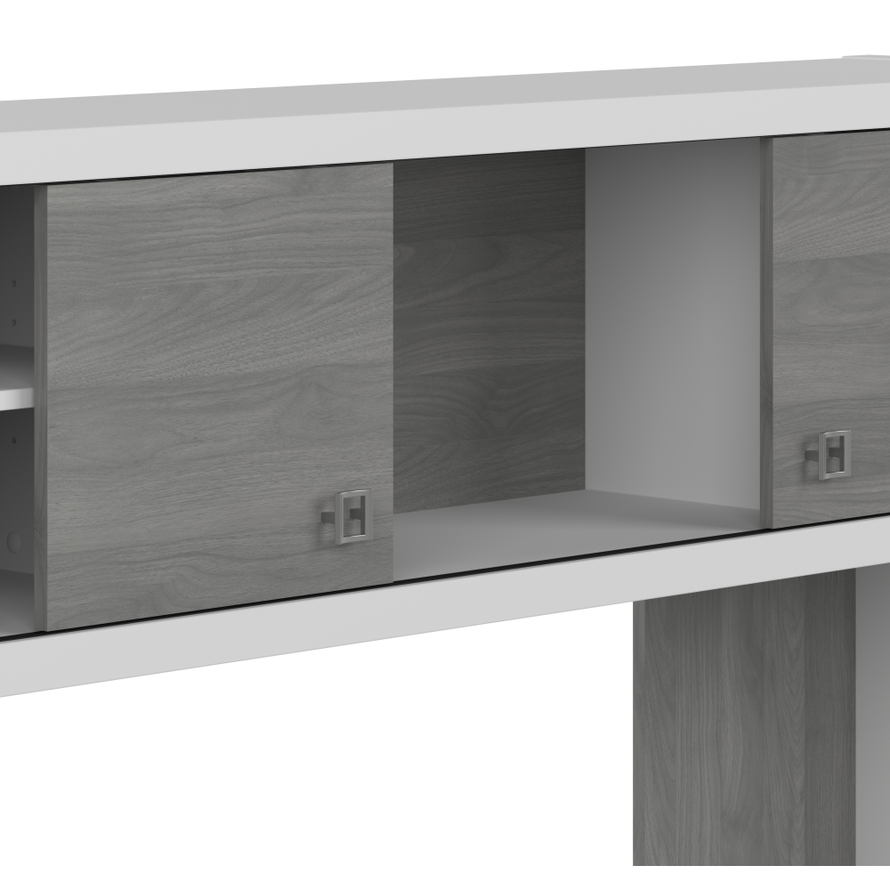 Shop Bush Business Furniture Echo 72W L Shaped Computer Desk with Hutch, Image 04, ECH057WHMG, #color_pure white/modern gray