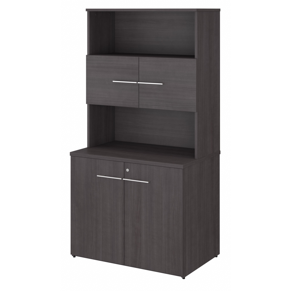 Shop Bush Business Furniture Office 500 36W Tall Storage Cabinet with Doors and Shelves, Image 01, OF5008SGSU, #color_storm gray