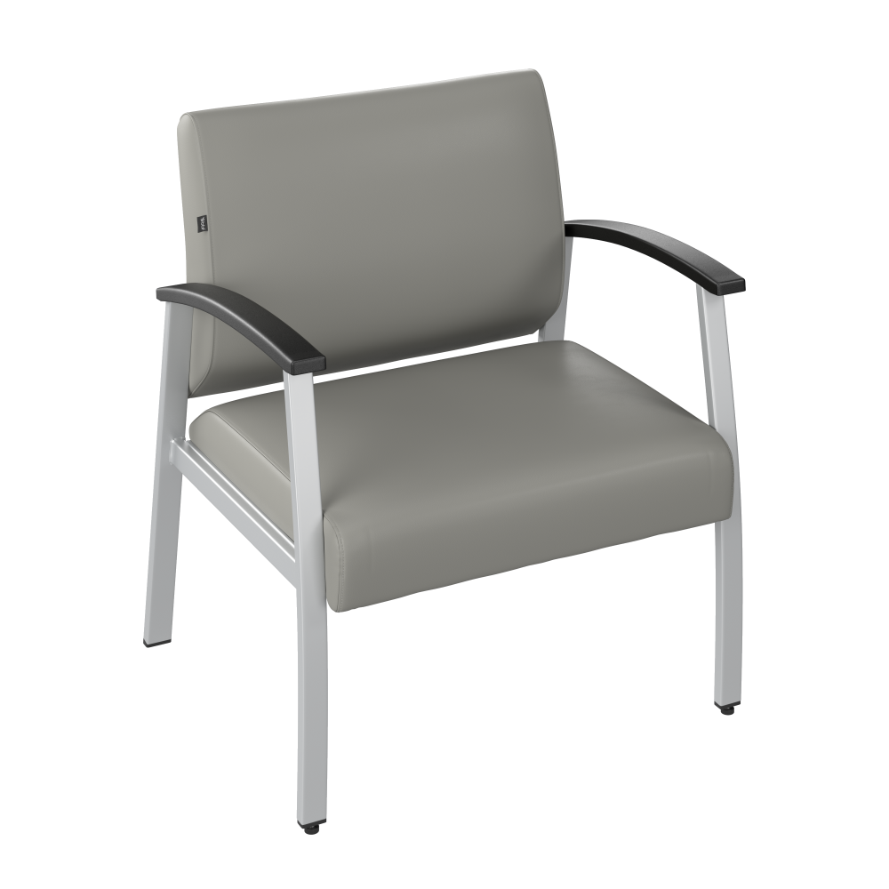 Shop Bush Business Furniture Arrive Bariatric Waiting Room Guest Chair with Arms, Image 03, CH3902GVL-03, #color_light gray vinyl