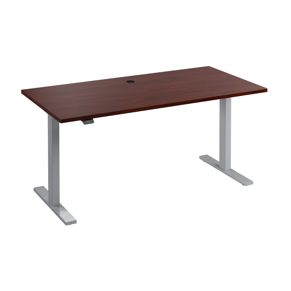 Shop Bush Business Furniture Move 60 Series 60W x 30D Electric Height Adjustable Standing Desk, Image 01, M6S6030HCSK, #color_hansen cherry/cool gray metallic