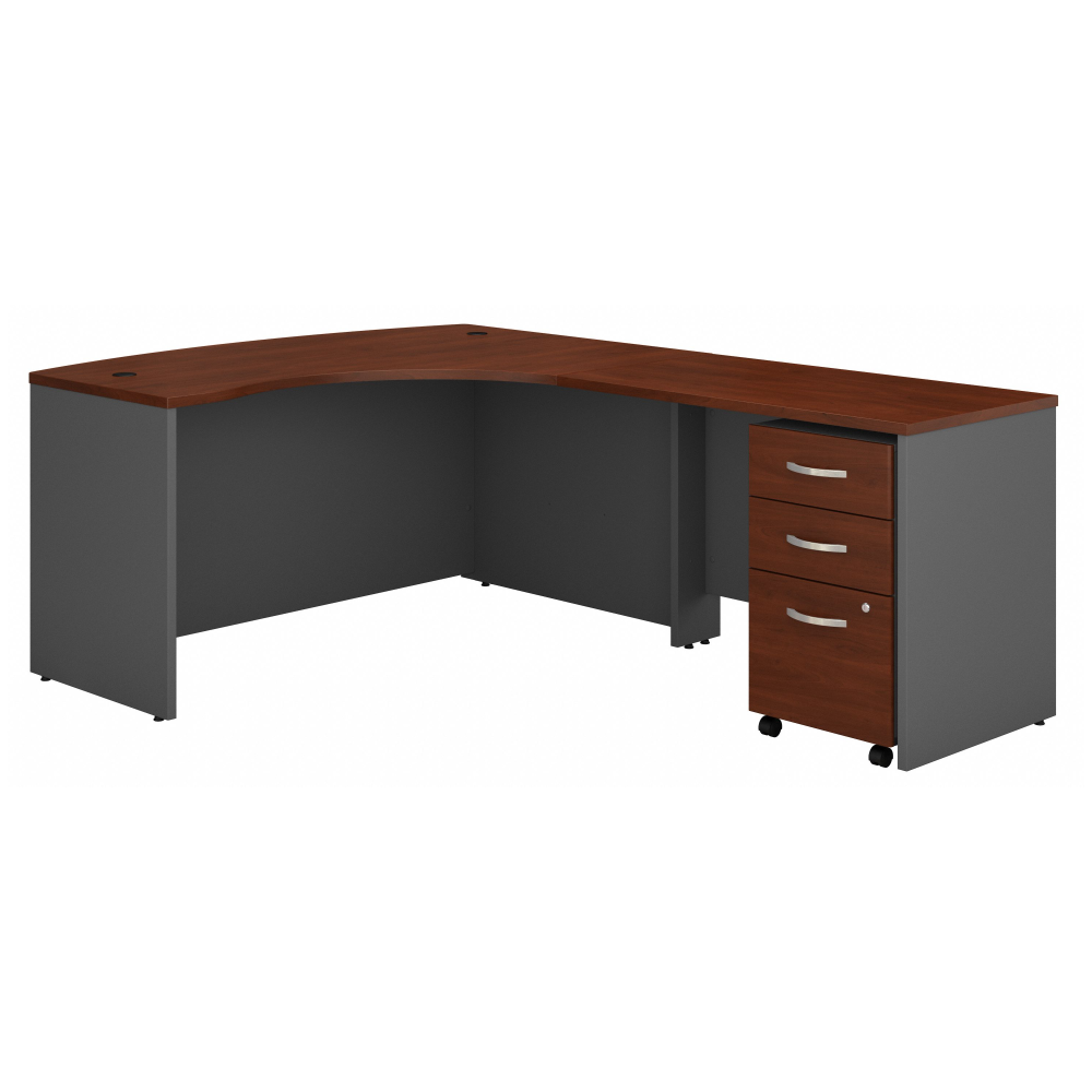 Shop Bush Business Furniture Series C Right Handed L Shaped Desk with Mobile File Cabinet, Image 01, SRC007HCRSU, #color_hansen cherry/graphite gray