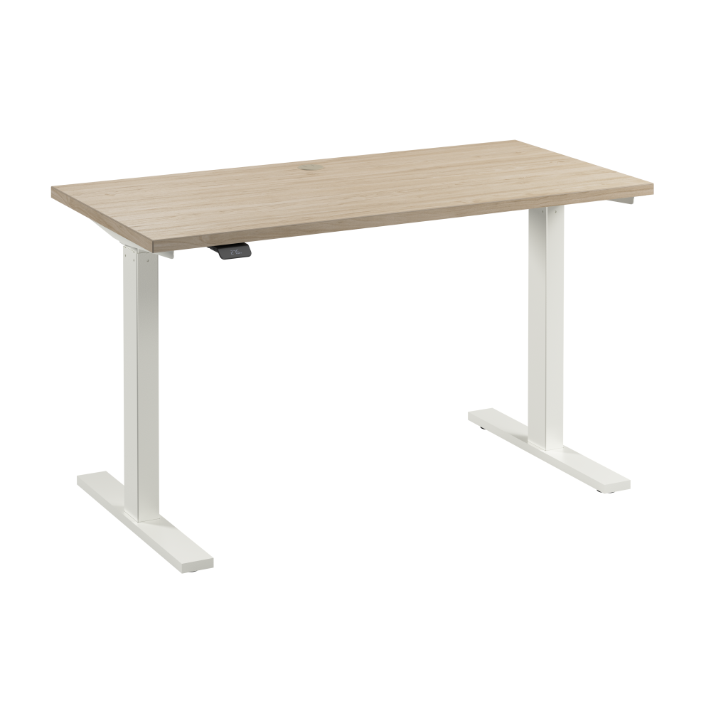 Shop Bush Business Furniture Move 60 Series 48W x 24D Electric Height Adjustable Standing Desk, Image 01, M6S4824NEWK, #color_natural elm/white powder coat