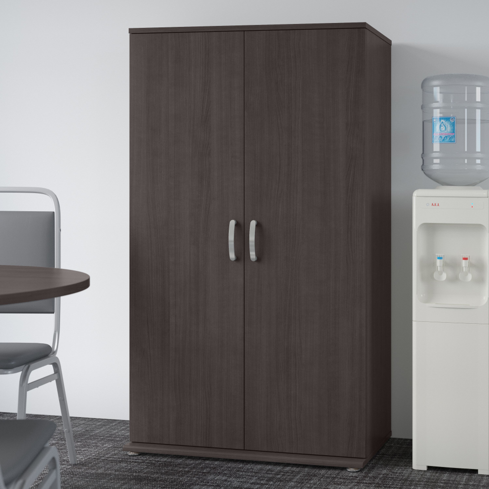 Shop Bush Business Furniture Universal Tall Storage Cabinet with Doors and Shelves, Image 02, UNS136SGK, #color_storm gray