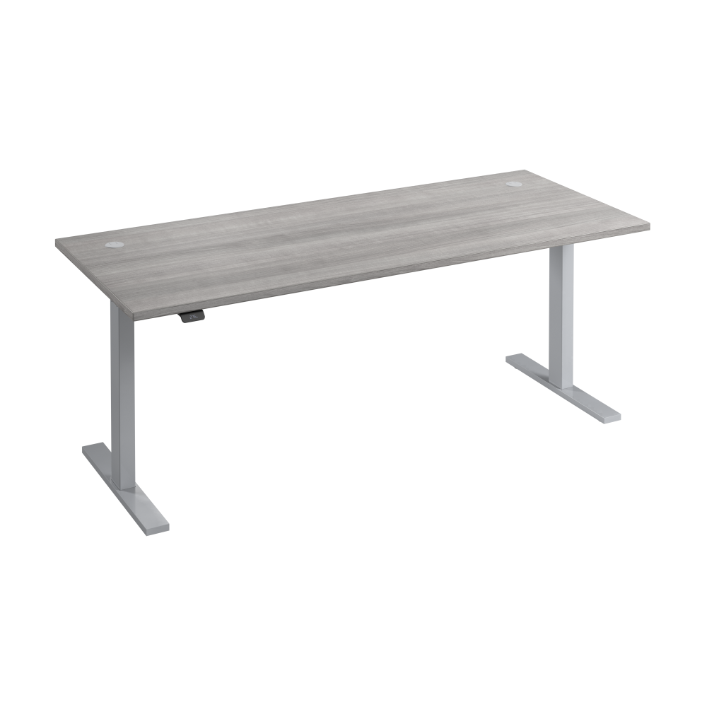 Shop Bush Business Furniture Move 60 Series 72W x 30D Electric Height Adjustable Standing Desk, Image 01, M6S7230PGSK, #color_platinum gray/cool gray metallic