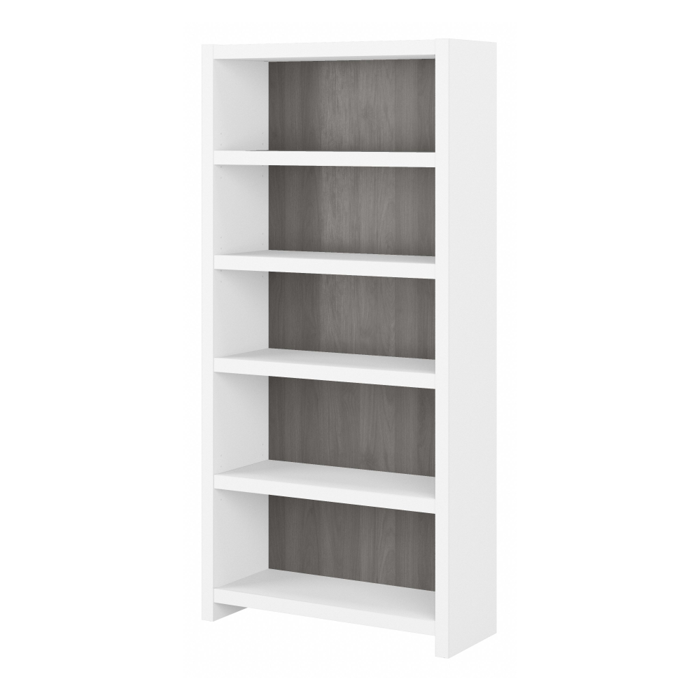 Shop Bush Business Furniture Echo 5 Shelf Bookcase, Image 01, KI60504-03, #color_pure white/modern gray