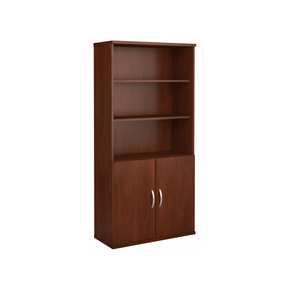 Shop Bush Business Furniture Series C 36W 5 Shelf Bookcase with Doors, Image 01, SRC103HC, #color_hansen cherry/graphite gray