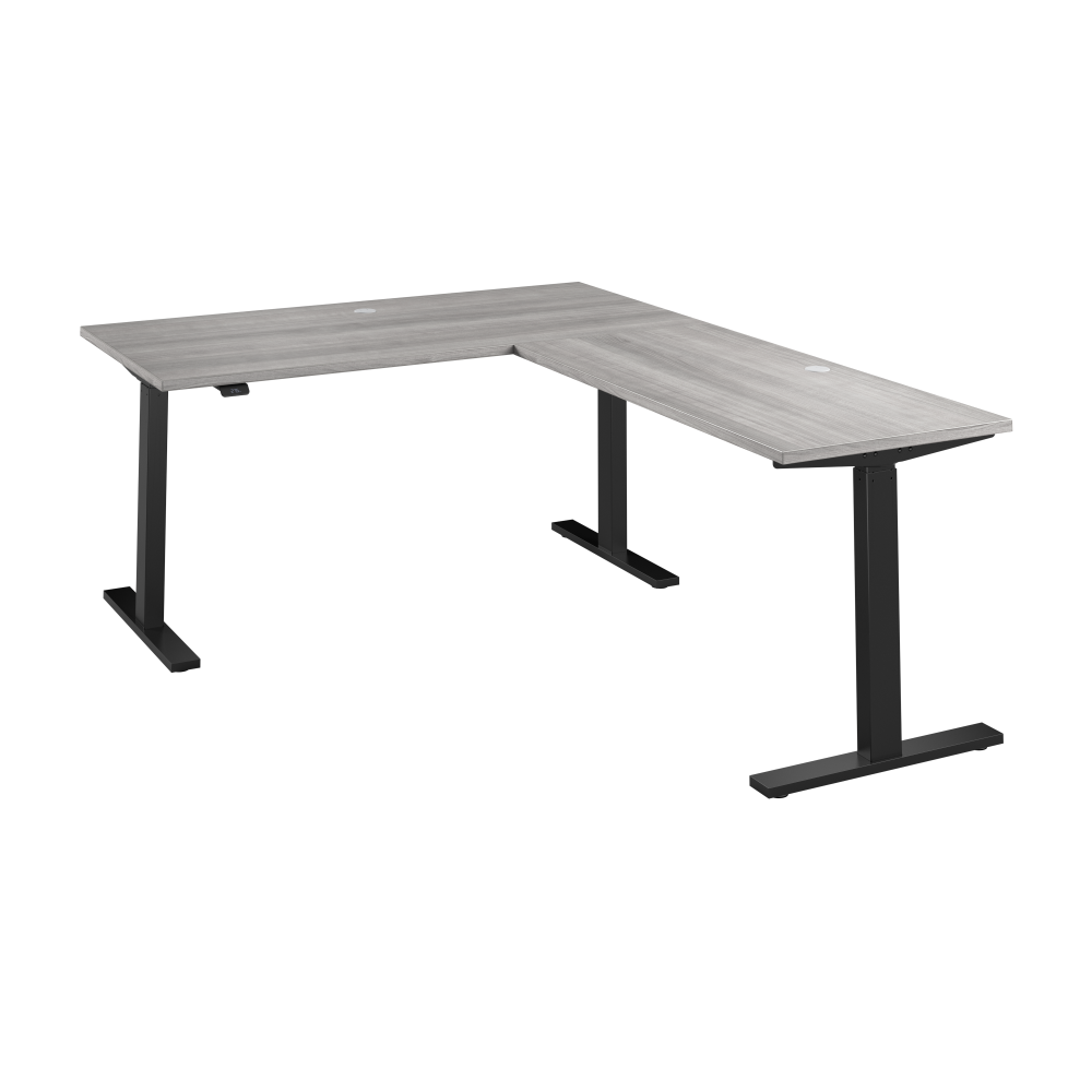 Shop Bush Business Furniture Move 60 Series 60W Height Adjustable L Shaped Standing Desk, Image 01, M6SL6078PGBK, #color_platinum gray/black powder coat
